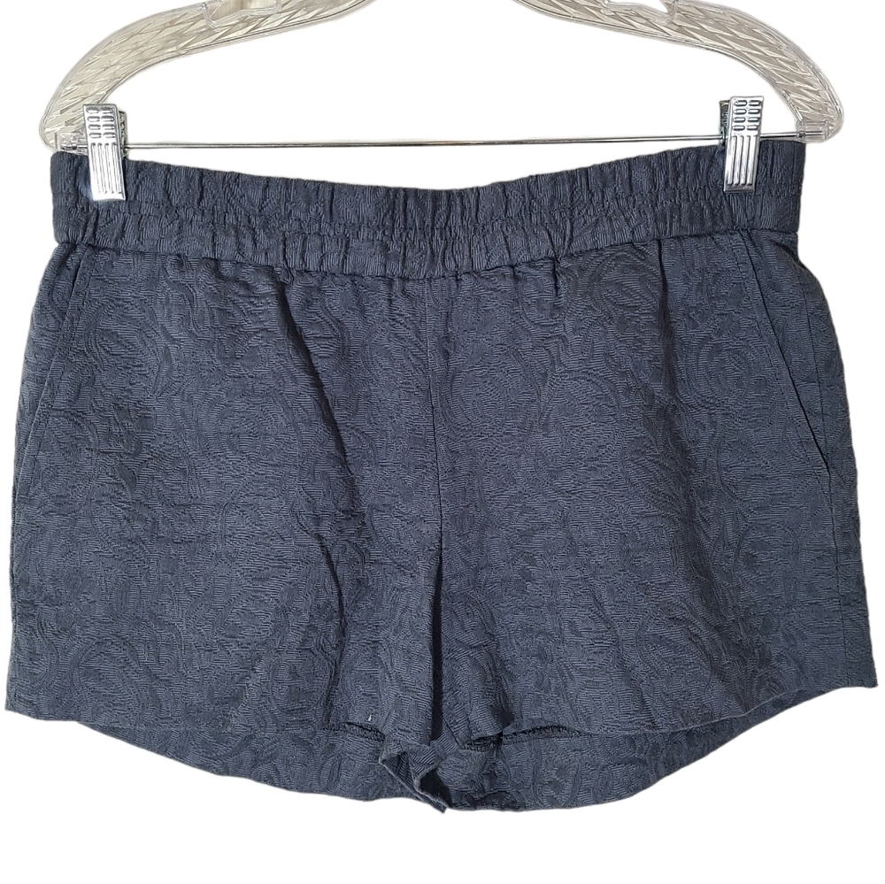 J. Crew Factory tapestry textured cotton pull on shorts blue 3" Inseam size 6